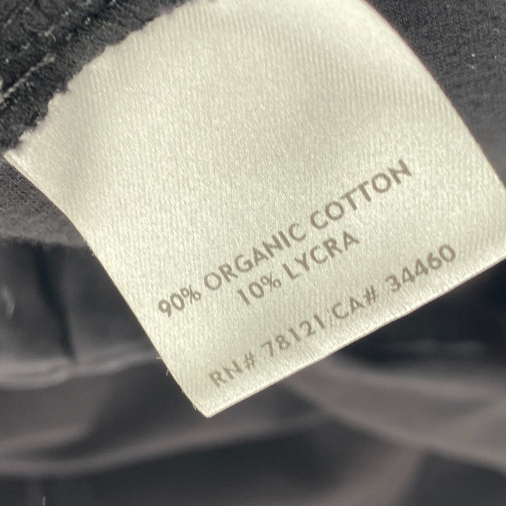 EILEEN FISHER Jacket L Organic Cotton Stretch Jersey Hoodie Sweatshirt Black USA - Picture 6 of 12